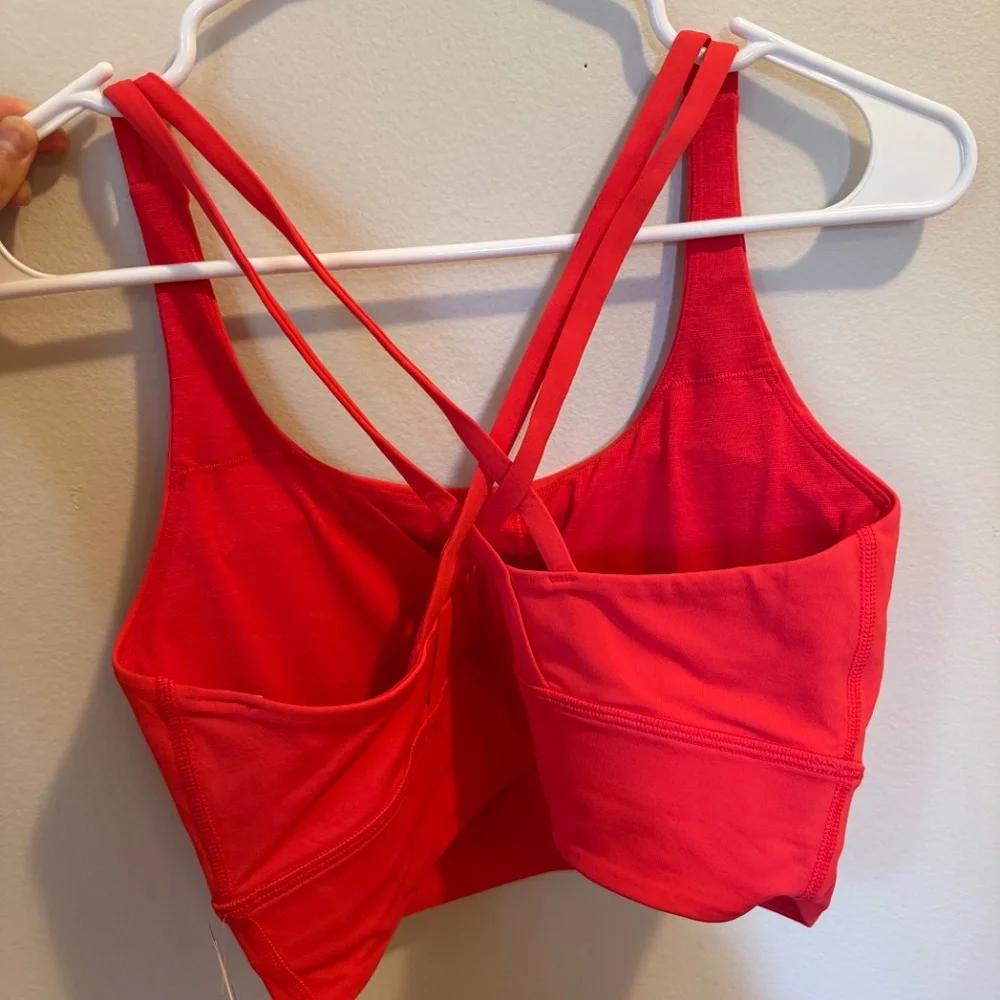 Lululemon energy bra longline red glow size 8 NWT! - Picture 3 of 3